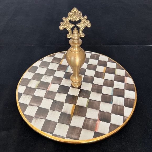 Mackenzie-Childs Courtly Check Cheese Course - Picture 2 of 10